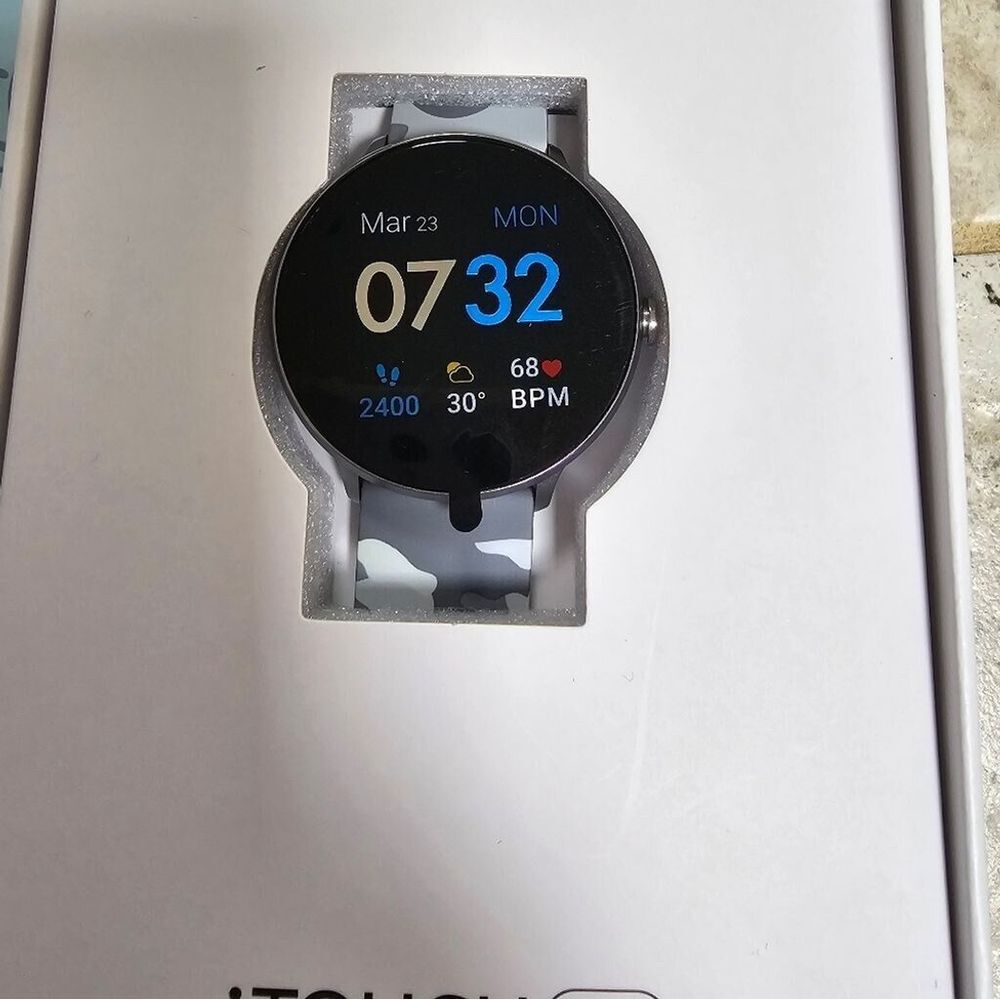ITOUCH‎ SPORT 3 NEW Light Gray Camo Smart Watch